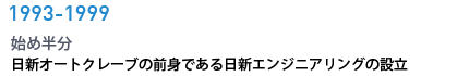 1993-1999,  日新オートクレーブの前身である日新エンジニアリングの設立 width=